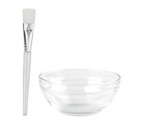 minkissy 12pcs Transparent Face Mask Mixing Bowl Set with Applicator Brush, Ideal for DIY Facial Masks, Beauty Salon and Home Use, Reusable and Lightweight