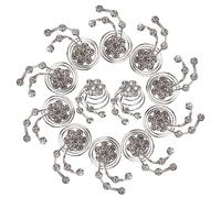 minkissy 12pcs Wedding Spiral Hair Clips Rhinestone Spiral Hairpin Hair Accessories Bridal Pieces Prom