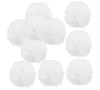 minkissy 12pcs White Faux Pom Poms with Pin for Shoes Hats Accessories Fluffy Decorative Balls for Christmas DIY Craft Holiday Style Clothing Embellishments
