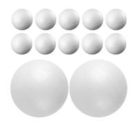 minkissy 12pcs White Foam Balls 5cm Diameter Polystyrene Spheres for DIY Crafts and School Projects, Small Round Craft Supplies Suitable for Christmas Decorations and Art Activities