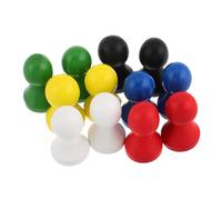 minkissy 12pcs Wood Chess for Board Games Wooden Game Pieces for Checkers Flight Chess Go Smooth Finish Counters for Family Gatherings and Strategy Play