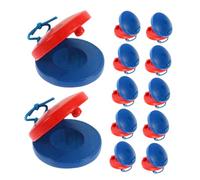 minkissy 12PCS Wooden Castanets for Lightweight Handheld Percussion Instruments Early Learning Musical for Rhythm Coordination Creativity Development