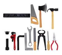 minkissy 14pcs Boys and Girls Repair Tool Set Multi-functional Pretend Play Maintenance Toy for Boys and Girls Educational Steel Saw Toolbox for Imaginative Play