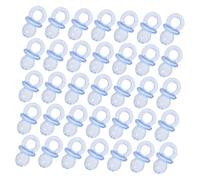 minkissy 150 pcs Clear Mini Acrylic Pacifiers Shower Favor Party Decoration Transparent Blue Mini Soothers for Bingo Games and Baptism Gifts with Each