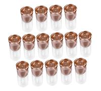 minkissy 15pcs DIY Lip Gloss Tubes with Rose-shaped Caps Transparent Empty Lip Balm Containers Screw Design Leak- Portable for Travel and Personal Use
