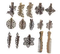 minkissy 15pcs Vintage Retro Duckbill Hairpin Girls Hair Clips Barrettes for Women Hair Slide Pins Stylish Hairpin for Girls Random Style