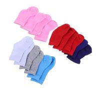 minkissy 16 Pairs Mixed Color Doll Socks Miniature Playhouse Accessories Lightweight Washable Cloth Material for Dolls DIY Decorative Costume Random Color