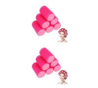 minkissy 16 Pcs Self Adhesive Sponge Hair Rollers Soft Foam Curlers for Heatless Curls Medium Size Hair Styling Tools for Volume Bounce, Comfortable Sleep-in Roller for Women Girls Pink