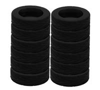 minkissy 16pcs Luggage Wheel Protective Covers Noise Reducing Shock Absorption Soft Suitcase Caster Protectors Fit Spinner Wheels Travel Black