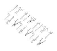 minkissy 18pcs Scale Metal Dollhouse Repair Tools Wrench Screwdrivers Hammer for DIY Crafts Model Making Dollhouse Accessories