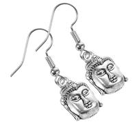 minkissy 1Pair Buddha Drop Earrings for Women Ancient Art Dangling Earrings Teardrop Design Unique Symbolic Jewelry Accessory for Any Occasion