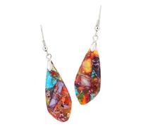 minkissy 1Pair Colorful Bohemian Stone Earrings for Women Lightweight Teardrop Design Unique Festival Jewelry for Friends and Loved Ones Catching Statement Accessory
