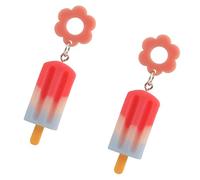 minkissy 1Pair Ice Cream Dangle Earrings for Women Lightweight Dessert Drop Earrings Unique Food Jewelry for Parties Weddings and Festivals for