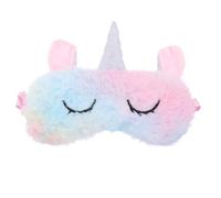 minkissy 1Pc Adorable Unicorn Plush Eye Shade Cute Sleeping Mask for Travel Naps Home Use Comfortable Elastic Blindfold for Improved Sleep Present
