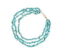 minkissy 1pc Bohemian Multi Layer Gravel Necklace for Women Natural Beach Jewelry for Parties and Anniversaries Durable and Stylish Accessory