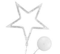 minkissy 1pc Christmas Window Lights 10 Led Hanging Star Light with Suction Cup Battery Operated Star Lamp Christmas Decorations for Wedding, Xmas Party, Indoor Outdoor Window