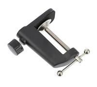 minkissy 1Pc Durable Desk Clamp Microphone Holder Bracket Base Non Slip Design for Various Equipment Easy Installation Black Color