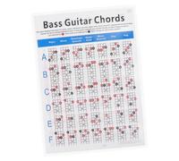 minkissy 1pc Electric Bass Chord Chart Reference Guide for Beginners Durable Practice Poster for Guitar Chords for Learning and Experimenting with Music
