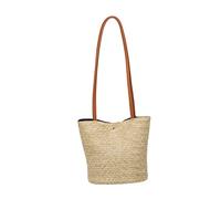 minkissy 1Pc Fashionable Straw Woven Bucket Bag for Women Chic Beach Shoulder Bag Versatile Handbag for and Summer Outings Design Strap