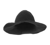minkissy 1PC Halloween Witch Hat Lightweight Cosplay Accessory for Parties Masquerades for Role Playing Carnival Black Foldable Wool Design for Halloween Costumes