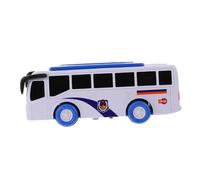 minkissy 1pc Inertia Police Bus for Early Educational Push and Go Vehicle with Lights Music Safe Model for Enhance Imagination and Creativity