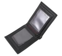 minkissy 1Pc Men's Wallet with Multi Slots Coin Purse Credit Holder Durable Buckle Design for Business Travel Present for Birthdays Holidays Black