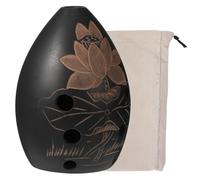 minkissy 1pc Pottery Ocarina for Beginners Lightweight Delicate Musical Instrument Versatile Design for Outdoor Fun Patterns for Performance Play Random Color
