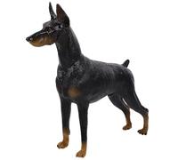 minkissy 1pc Realistic Doberman Model Ornament Lifelike Black Dog Figurine for Home Office and Car Decoration Detailed Simulation Dobermann Statue for Unique Adornment