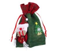 minkissy 1pc Retro Felt Christmas Storage Bag Knitted Fabric Decorative Bag Reusable Candy and Biscuit Holder for Hanging Christmas Tree for Holiday Decorations