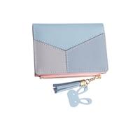 minkissy 1pc Sky- Short Pu Wallet for Women Multi-Position Zipper Purse Retro Change Pouch Card Slots Compact and Design