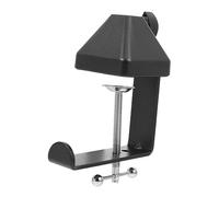 minkissy 1Pc Sturdy Microphone Mount Clamp Durable Iron Microphone Stand Holder for Desk Clip Base Black