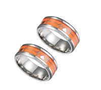 minkissy 1PC Stylish Unisex Noctilucence Electrocardiography Ring Luminous Finger Ring for Couples for Parties Weddings and Gatherings Design