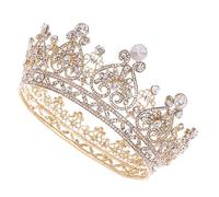 minkissy 1pc Vintage Bride Crystal Crown Elegant Headdress for Weddings Parties Birthdays Lightweight Chic Design for Unforgettable Moments