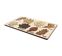 minkissy 1Pc Wooden Leaf Cognitive for Educational Early Learning Puzzle for Develops Visual Spatial Skills for Sensory Play and Brain Development