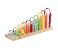 minkissy 1pc Wooden Math Learning Abacus for Educational Bead Arithmetic Tool Lightweight Compact for Developing Numeracy Skills Brain Development Suitable for Boys