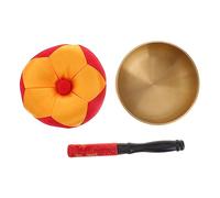 minkissy 1Set Buddha Sound Bowl Meditation Bowl with Stick for Spiritual Relaxation and Mindfulness Practices for Home Decor and Portable Use