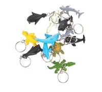 minkissy 1set Cute Animals Modeling Key Rings Durable Ocean Animal Keychains for Bags Great for Friends Colleagues Easy to Carry Fun Accessories 12pcs