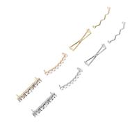 minkissy 1set DIY Rhinestone Shoelaces Clips of Metal Shoe Charms for Sneakers Casual Shoes Sports Footwear Stylish Accessories for Decoration 8pairs