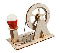 minkissy 1Set Hand Cranked Generator DIY Kit Educational Science Experiment for Assemble Your Own Electricity Generator Model Stem for Boys and Boosts Creativity and Analytical