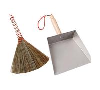 minkissy 1set Mini Broom and Dustpan Set for Tabletop Cleaning Compact Dustpan Brush Kit for Home Office and Study Use for Dust Dirt and Pet Hair Removal