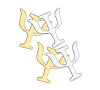 minkissy 1set Psychology Symbol Brooch Clips Japanese Style Brooches for Women Fashion for Everyday Wear Weddings and Special Occasions Durable and Easy to Apply 4pcs