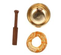 minkissy 1Set Singing Bowl with Striker and Cushion Meditation Bowl for Holistic Healing Lightweight Portable Buddha Sound Bowl for Beginners and Travel