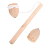 minkissy 1Set Wooden Gyro Traditional Chinese Spinning Tops for Funny Educational for Parent Interaction Safe for Outdoor Fun