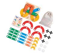 minkissy 1Set Wooden Puzzles for Educational of Preschool Shape Recognition and Memory Development Game for Parent Interaction
