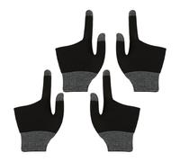 minkissy 2 Pairs Black Mobile Gaming Finger Gloves with Graphene Fingertips Anti-sweat Touchscreen Gloves for Gamers Suitable for Mobile Games and Billiards