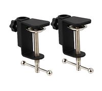 minkissy 2 Pcs Adjustable Microphone Mount Clamps with Non-slip Metal and Plastic Build, Simple Practical Design Suitable for Desk Microphone Holder Clip, for Studio Or Live Streaming Use