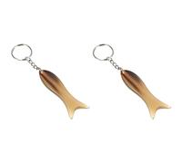 minkissy 2 pcs Fish Shaped Horn Scraping Tool Keychain Ergonomic Gua Massage Board for Relief Muscle Relaxation Portable Design for Storage