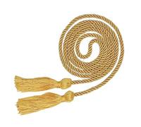 minkissy 2 Pcs Graduation Honor Cords Polyester Tassels Durable Knotted Ropes for Bachelor Gown Ceremony and Photo DIY Crafts Golden