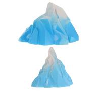 minkissy 2 Pcs Miniature Resin Iceberg Aquarium Decorations Realistic Fish Tank Ornaments for DIY Sand Table Micro Landscape Creative Craft Accessories