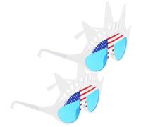 minkissy 2 Pcs Patriotic Party Glasses American Flag Sunglasses for Independence Day Celebrations Fun Photo Props for Memorial Day Gatherings Easy to Carry